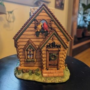 Log cabin tea light candle holder